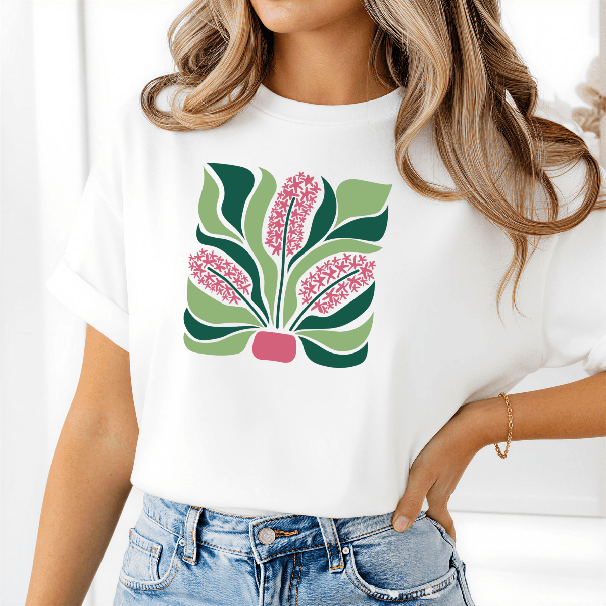 Camiseta Feminina Casual de Manga Curta Floralis - Ravian