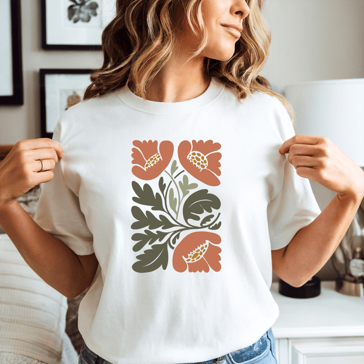 Camiseta Feminina Casual de Manga Curta Lunaria - Ravian