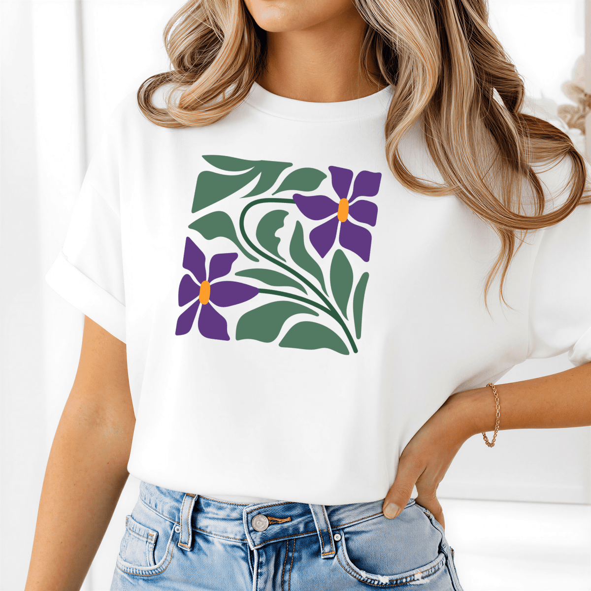 Camiseta Feminina Casual de Manga Curta Serenah - Ravian