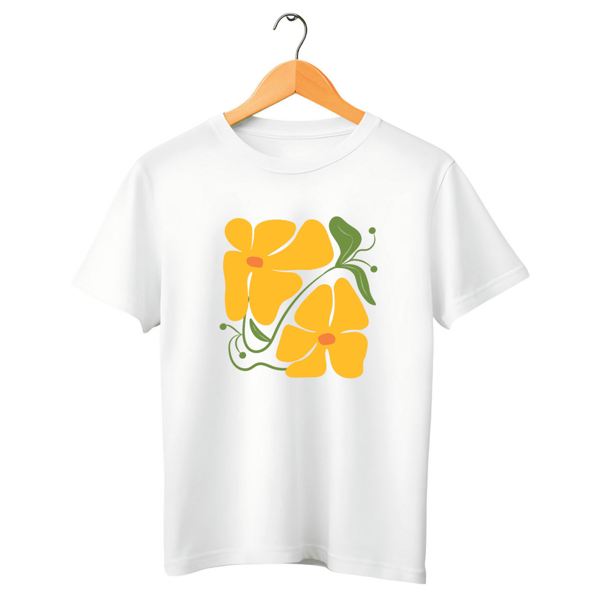 Camiseta Feminina de Algodão de Manga Curta Fleura - Ravian