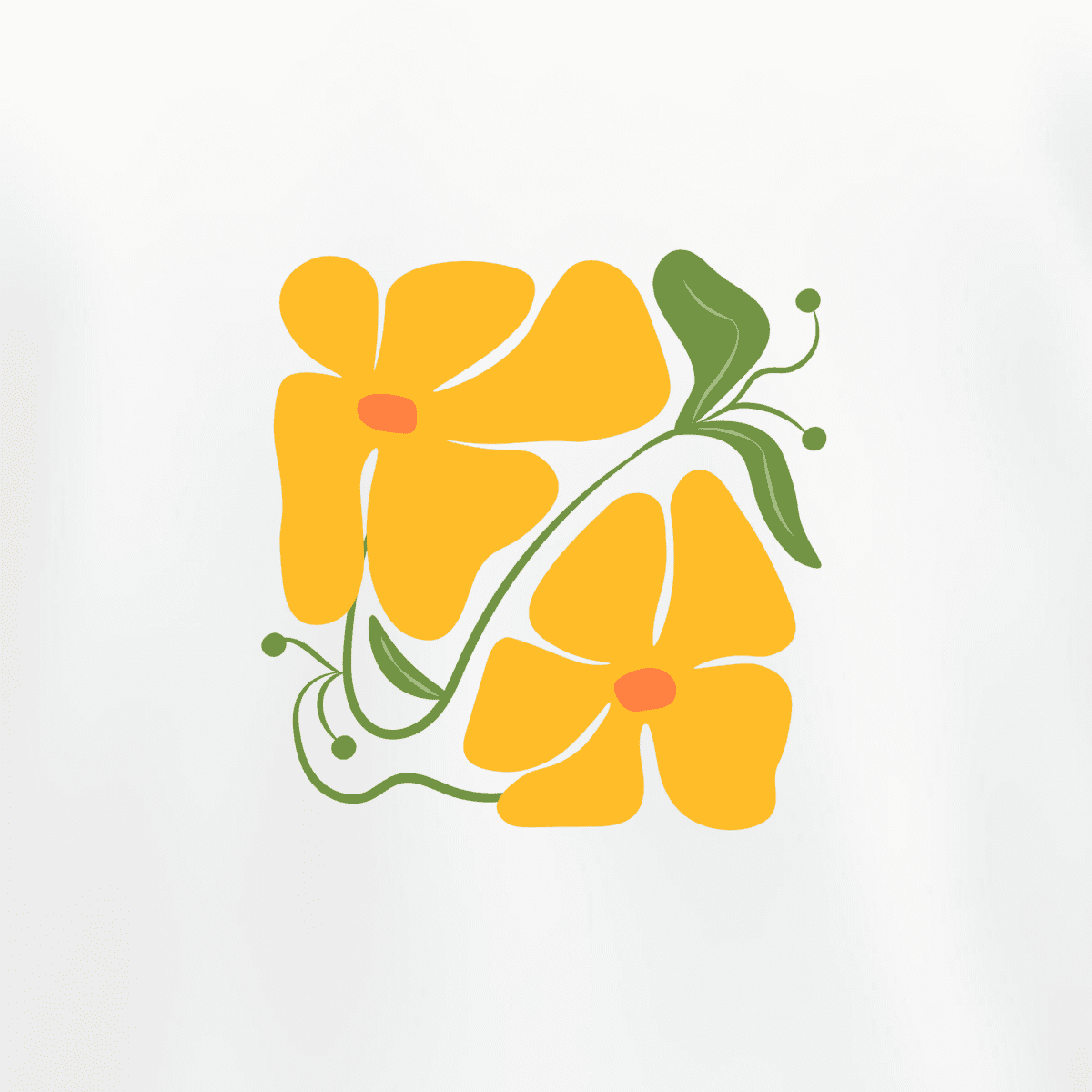 Camiseta Feminina de Algodão de Manga Curta Fleura - Ravian