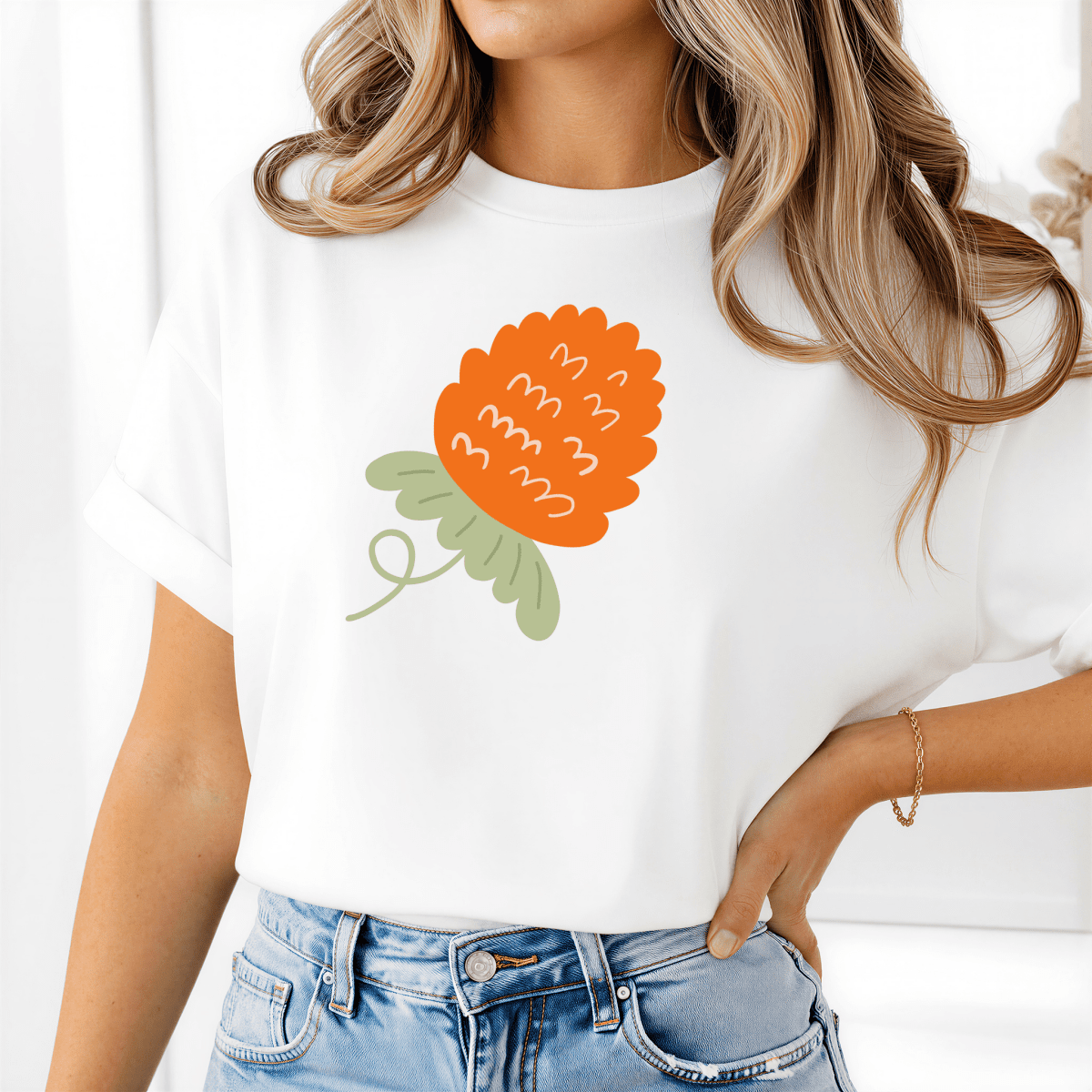 Camiseta Feminina de Manga Curta de Algodão Alina - Ravian