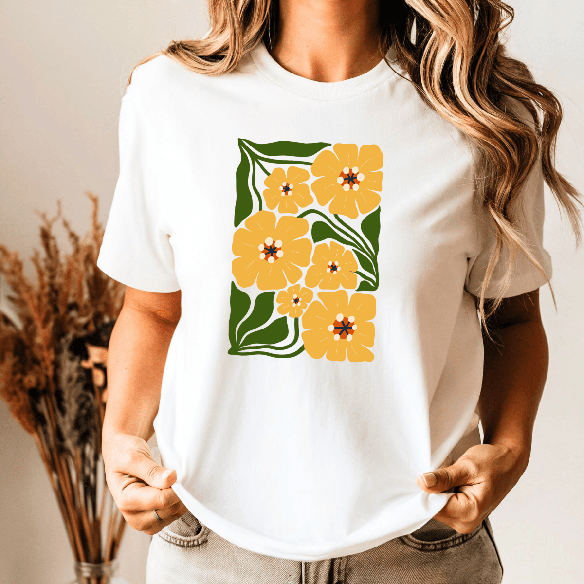 Camiseta Feminina de Manga Curta Estampada Elyra - Ravian