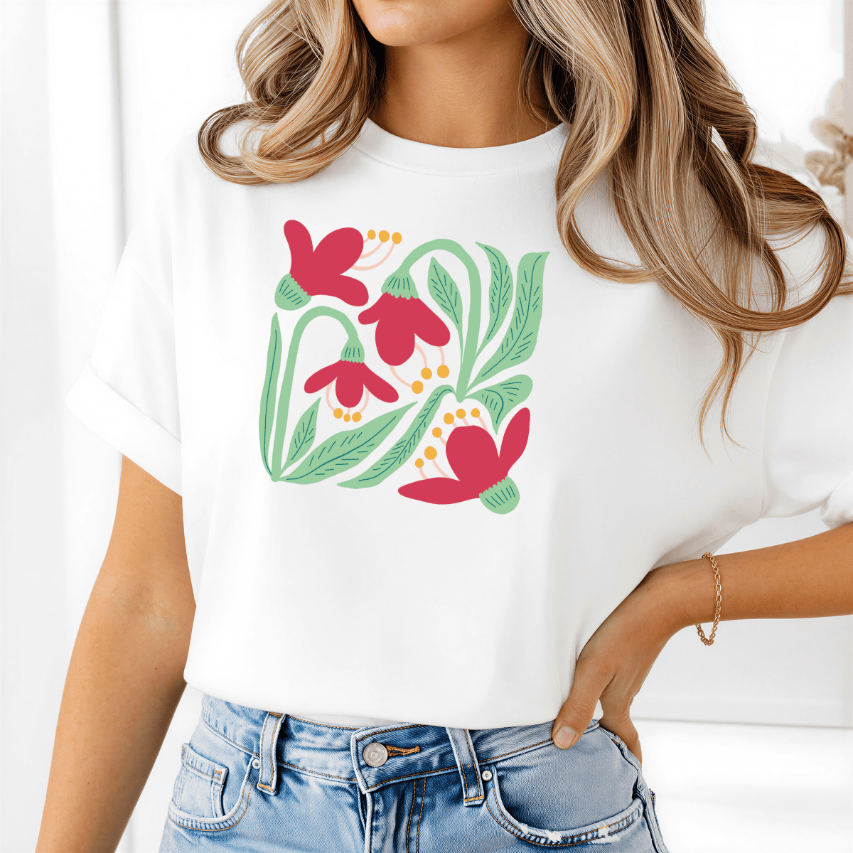 Camiseta Feminina Estampada Casual Selene - Ravian