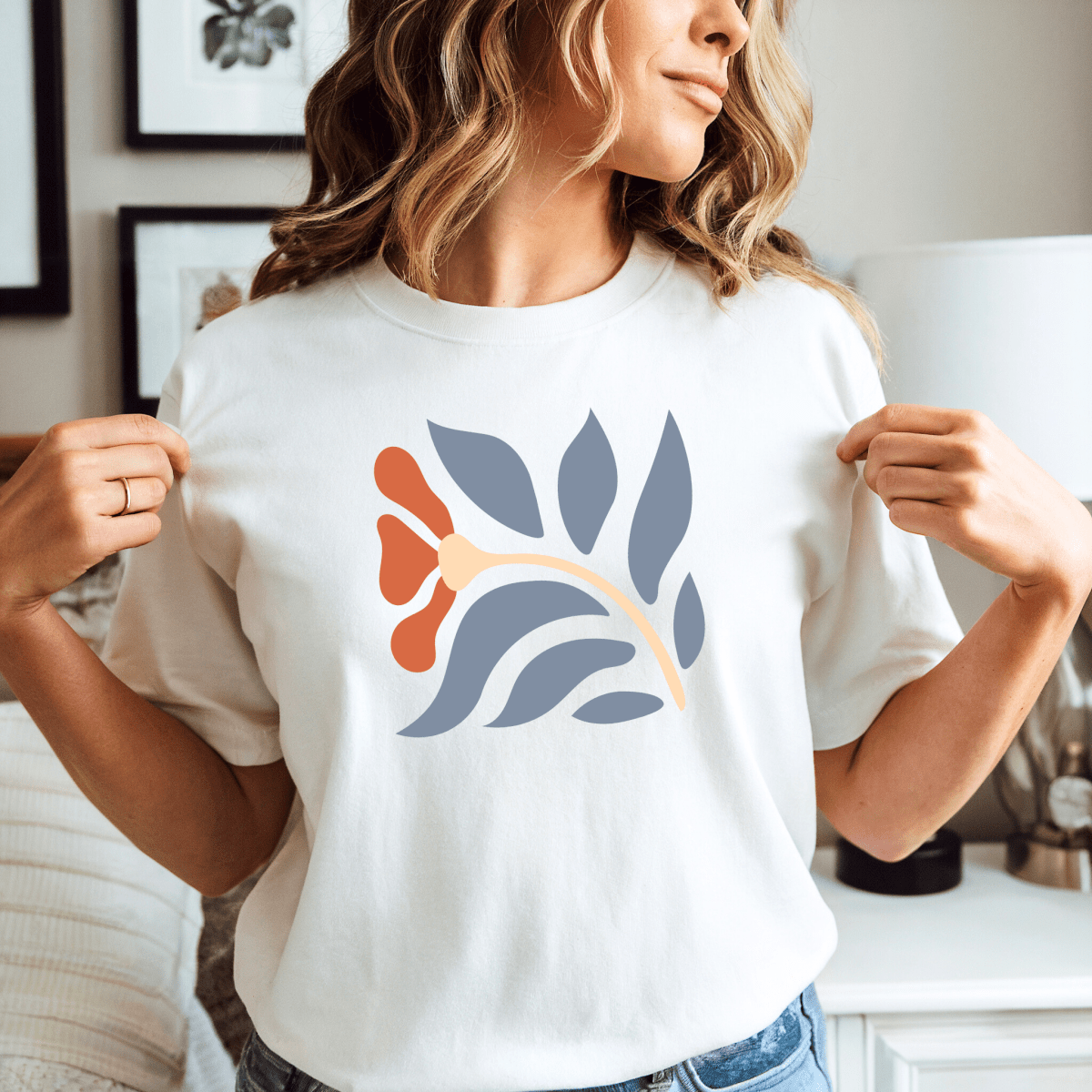 Camiseta Feminina Estampada de Algodão Saria - Ravian